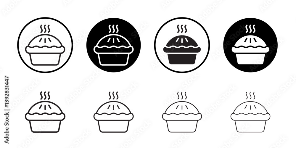 Poster pie icon vector logo set collection for web app ui