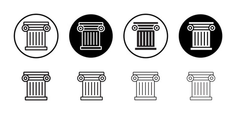Pillar column icon vector logo set collection for web app ui