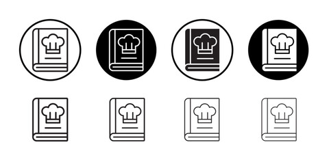 recipe book icon vector logo set collection for web app ui