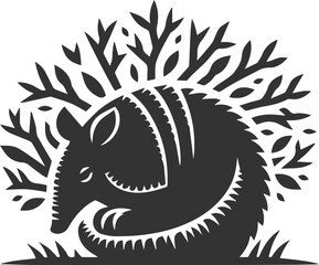 Armadillo vector black