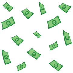 dollar pattern flat vector illustration.