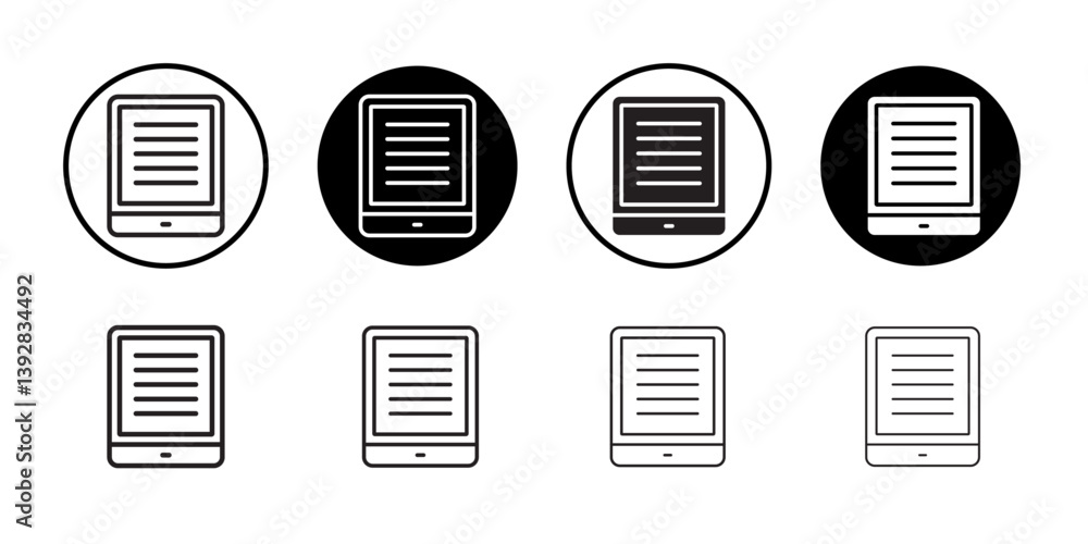 Poster tablet icon vector logo set collection for web app ui