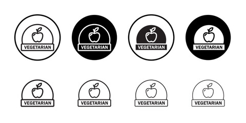 Vegetarian food diet icon vector logo set collection for web app ui