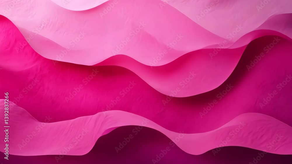 Poster grainy gradient wave banner header backdrop in magenta pink color with dark noise grain texture