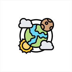 cartoon illustration of a man with a globe