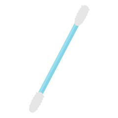 Blue cotton swab with white tips.