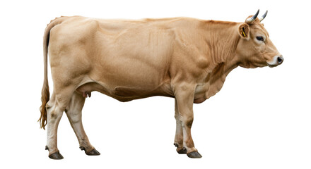 Isolated Brown Cow