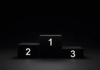 Dark Winner's Podium: First, Second, and Third Place Awards