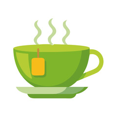  Green Tea Cup Graphic for Refreshing Sips