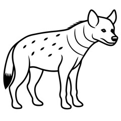 Hyena in a Line Sleek Vector Design