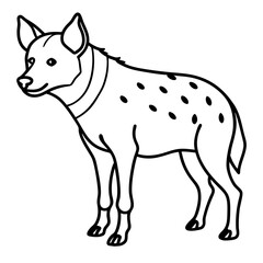 Hyena in a Line Sleek Vector Design