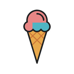  Ice Cream Cone Icon for Desserts