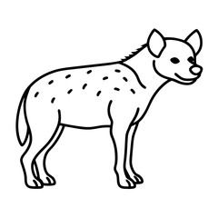 Hyena in a Line Sleek Vector Design