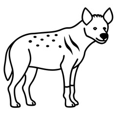 Hyena in a Line Sleek Vector Design