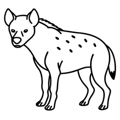 Hyena in a Line Sleek Vector Design