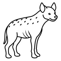 Hyena in a Line Sleek Vector Design