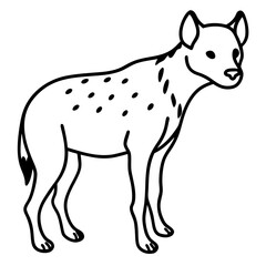 Hyena in a Line Sleek Vector Design