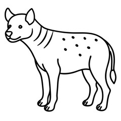 Hyena in a Line Sleek Vector Design