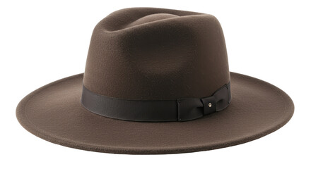 Isolated Brown Fedora Hat