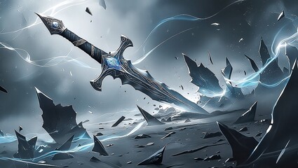 Shattered Oathblade in the Stormlight Rift