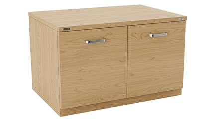 Isolated Wooden Cabinet