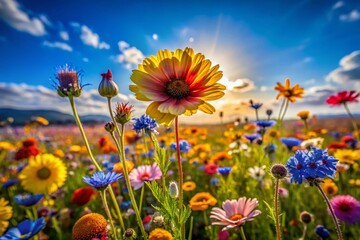 Closeup View of Vibrant Tuscan Wildflowers in Monticiano Italy A Macro Photography Exploration of Springtime Beauty