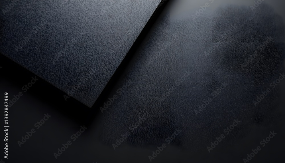 Poster abstract black texture, overlapping layers, minimalist design. grainy surface, soft lighting creates