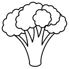 Linear Broccolini Minimal Vector Illustration