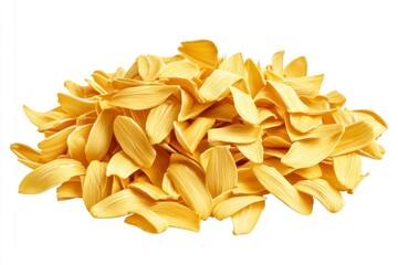Pile of Sunflower Seed Kernels Isolated on White Background Close Up