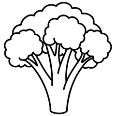 Linear Broccolini Minimal Vector Illustration