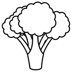 Linear Broccolini Minimal Vector Illustration