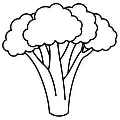 Linear Broccolini Minimal Vector Illustration