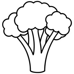 Linear Broccolini Minimal Vector Illustration