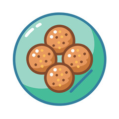 Fototapeta premium Delicious Meatball Culinary Icon