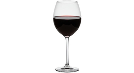 Isolated Glass of Red Wine