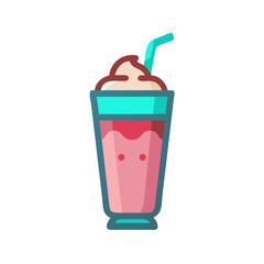Obraz premium Milkshake Vector for Sweet Treats