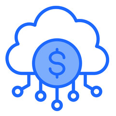 Cloud Based Business  Icon Element For Design	