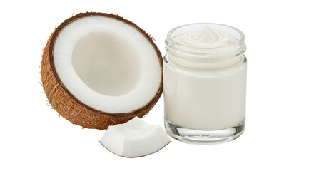 Isolated Coconut Cream with Coconut