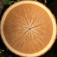 cross section of tree stump