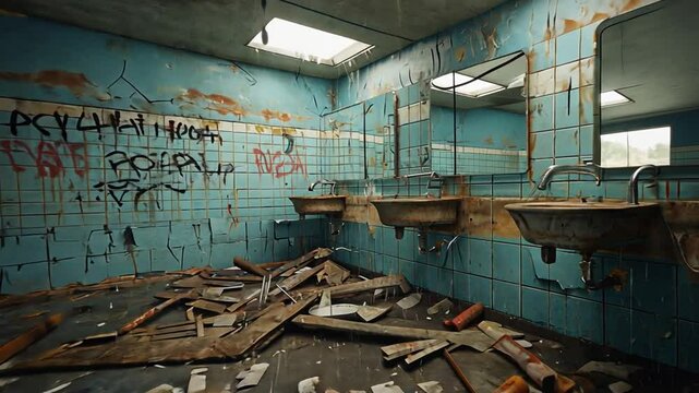 Abandoned psychiatric hospital.