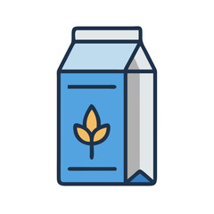  Creamy Oat Milk Carton Icon