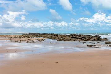 Fototapeta premium Canoa Quebrada Beach at Aracati in Ceara Brazil. Bay Coastline. Coast Travel. Vacations Landscape