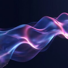 abstract art featuring a digital waveform isolated on a minimalistic background 