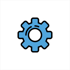 blue gear icon