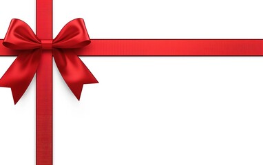 Rote Schleife mit Geschenkband