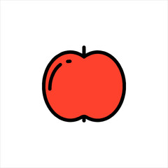 red apple vector illustration