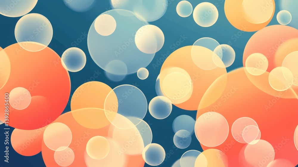 Aufkleber abstract background with colorful bokeh circles.