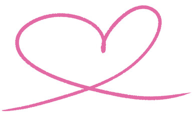 pink heart on white background