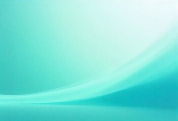 Fototapeta premium Generative AI image showcases an elegant wave-like formation in turquoise gradient