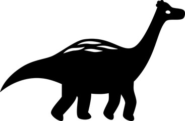 vector illustration of a cartoon brachiosaurus